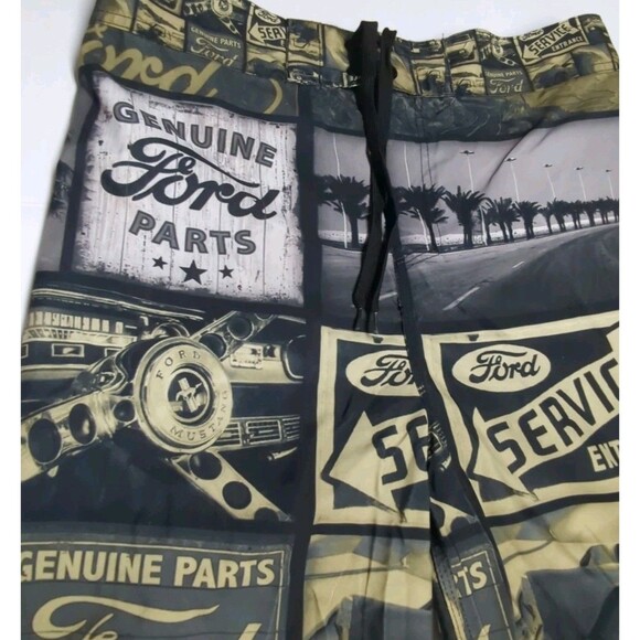 Ford Board Shorts Men XX-Large Swim Trunk Swimwear Vintage Logo Drawstrings XXL - Picture 3 of 7